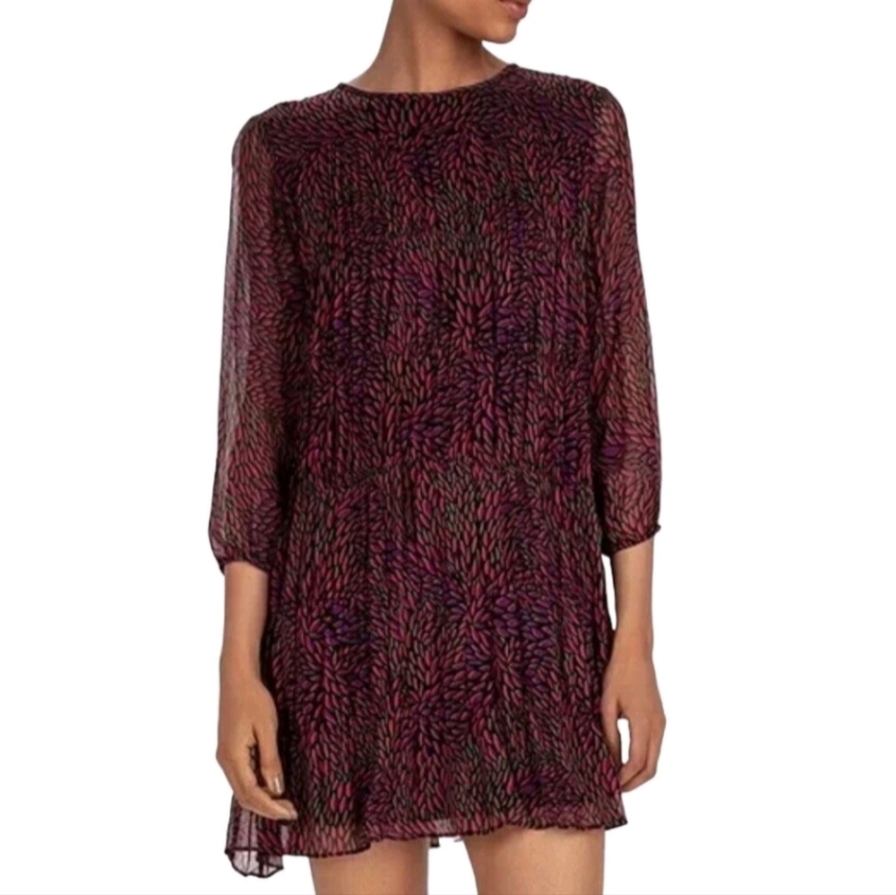 ba&sh Vibrant Pink and Black Mini Dress Size Medium